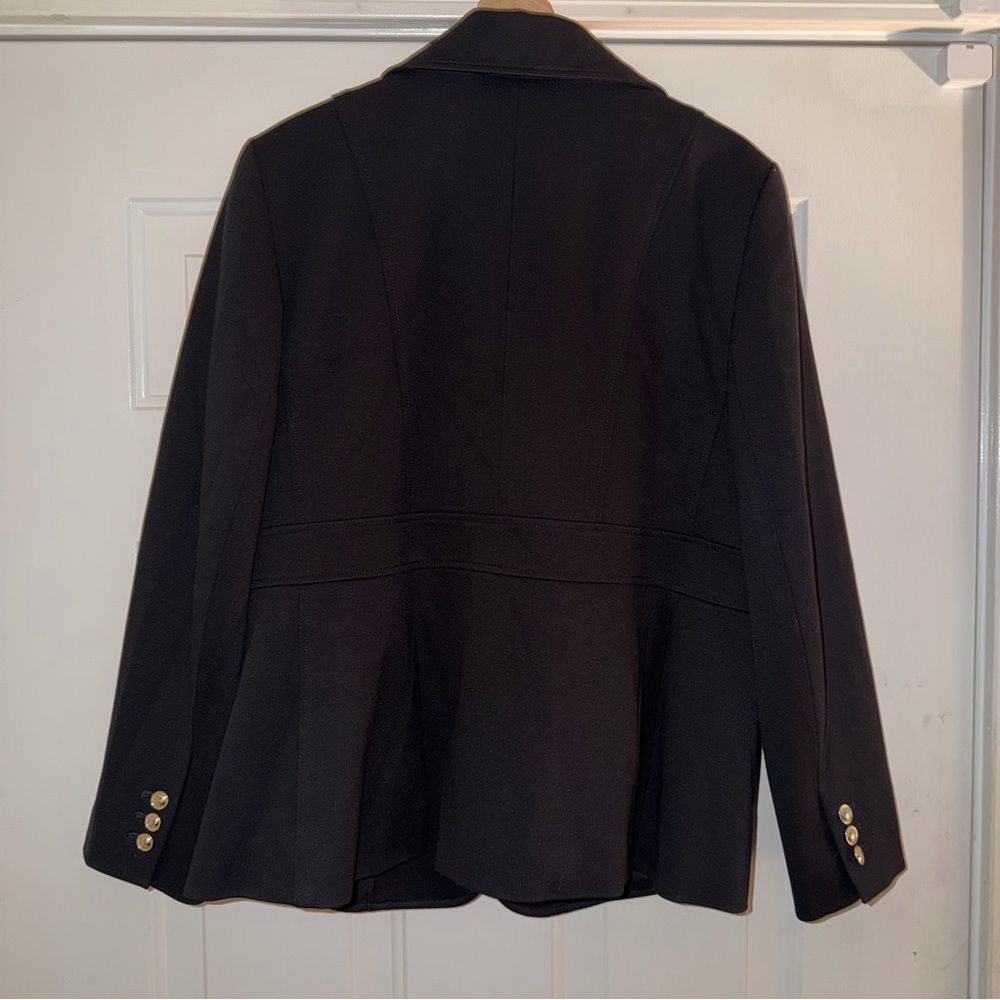 Talbots Black Women's Blazer with Gold Buttons - Picture 5 of 5